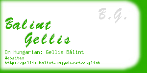 balint gellis business card